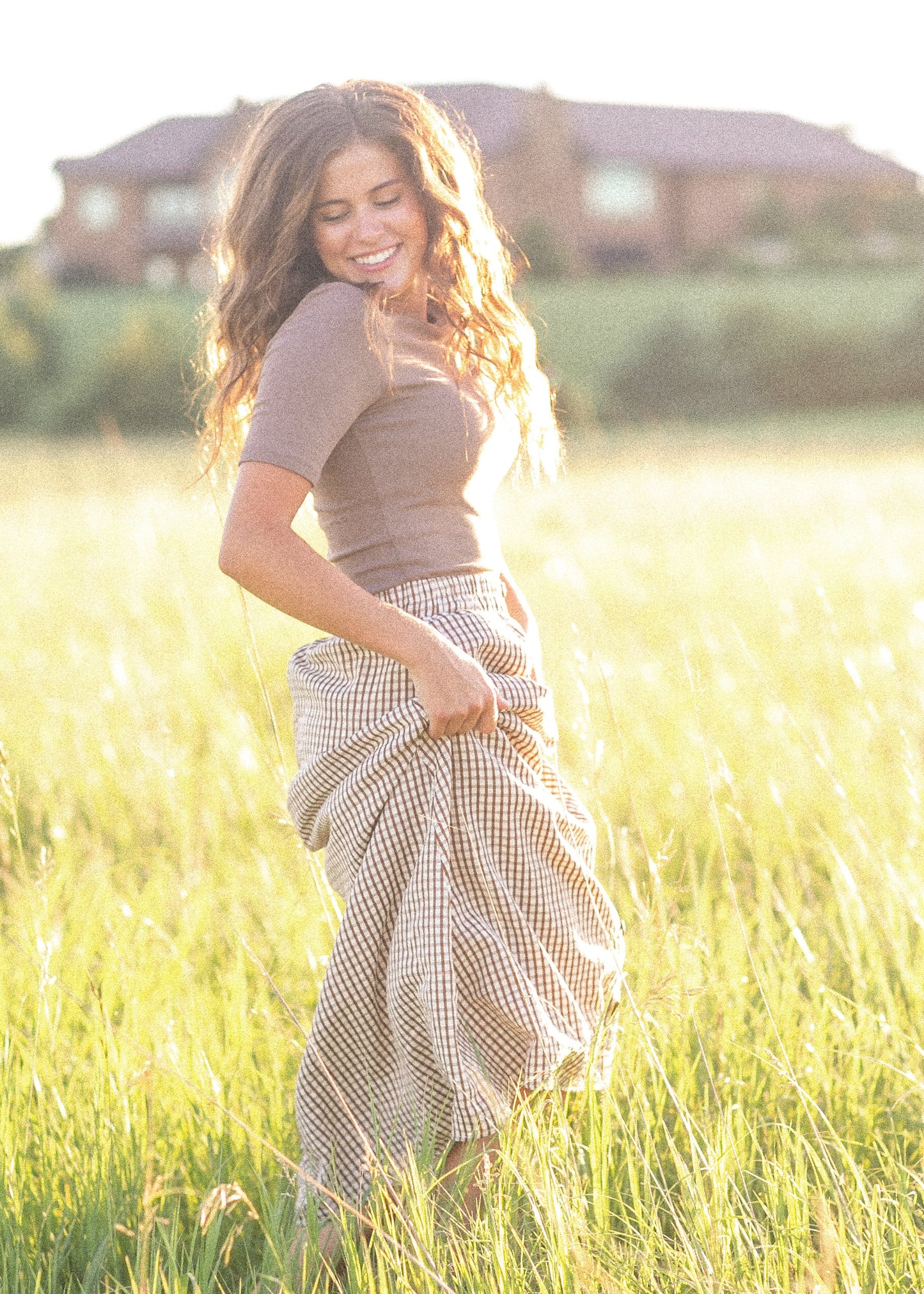 McKenna Gingham Maxi Skirt