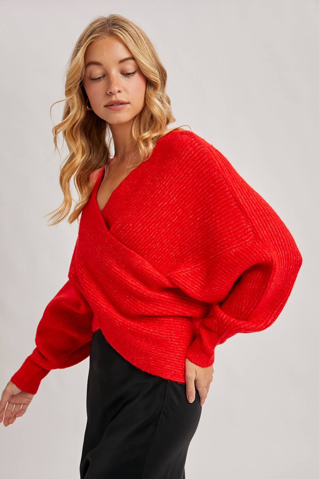 Crossover Knit Sweater