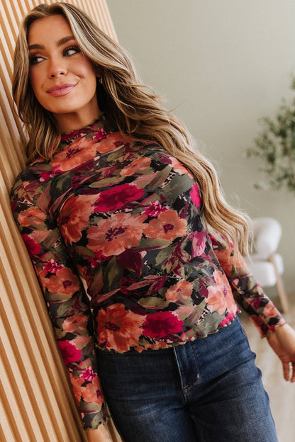 Isolde Floral Mesh Top