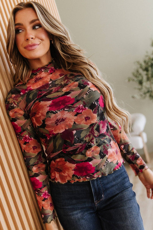 Isolde Floral Mesh Top