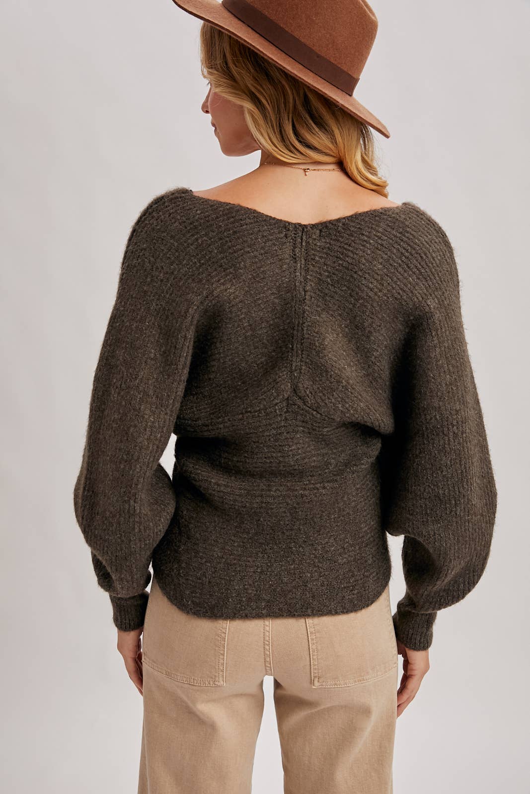 Crossover Knit Sweater