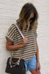 Sandy Textured Crew Neck Top