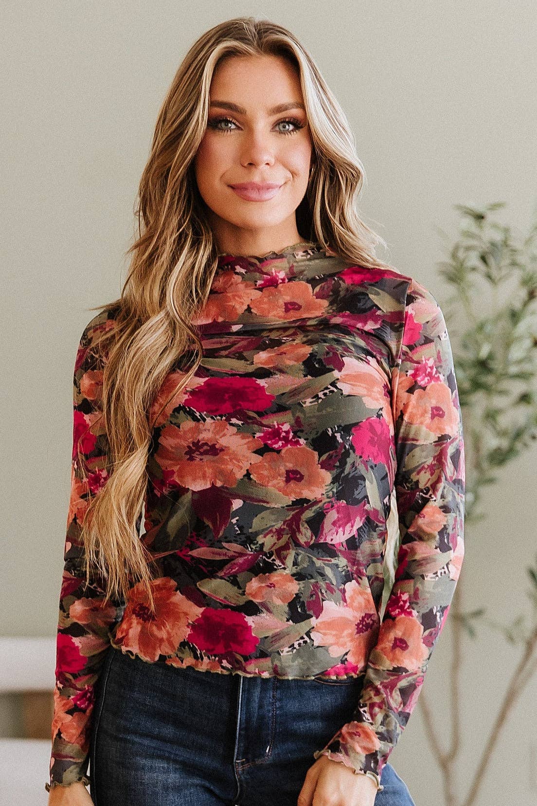 Isolde Floral Mesh Top