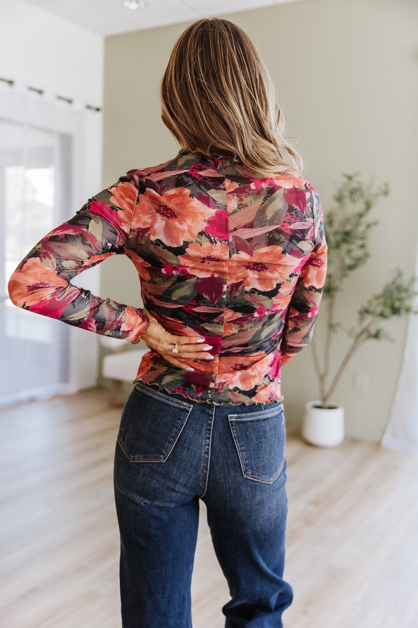 Isolde Floral Mesh Top