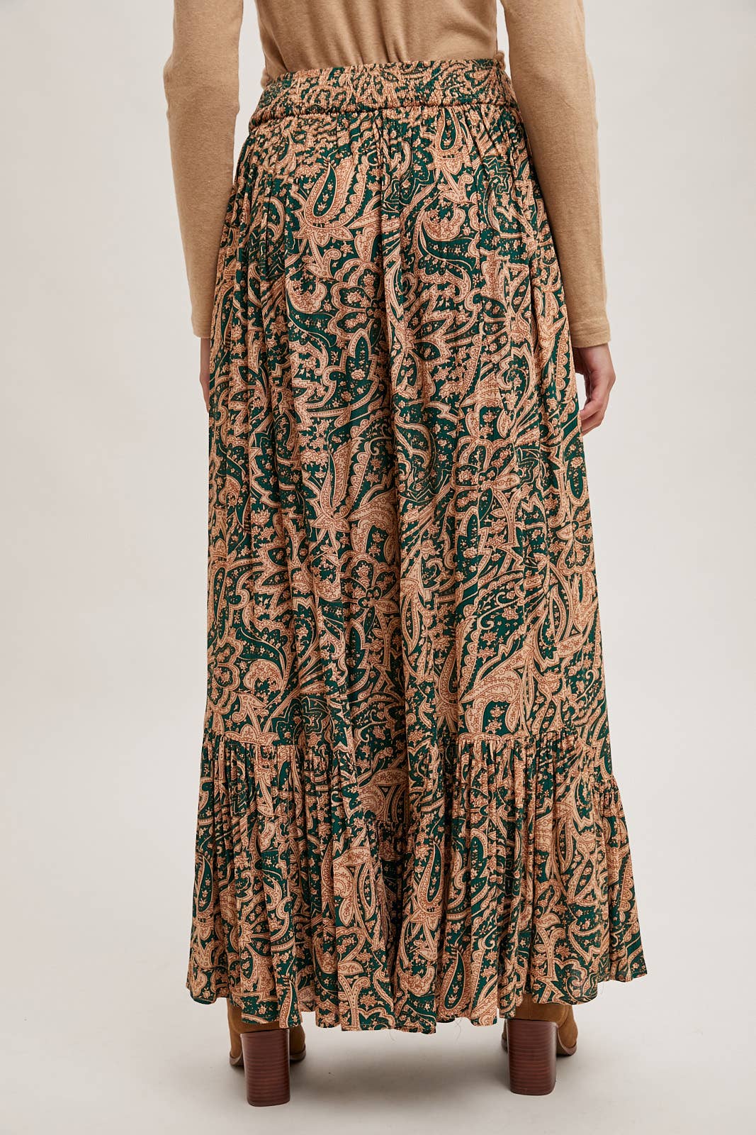 Paisley Wide Ruffled Pants