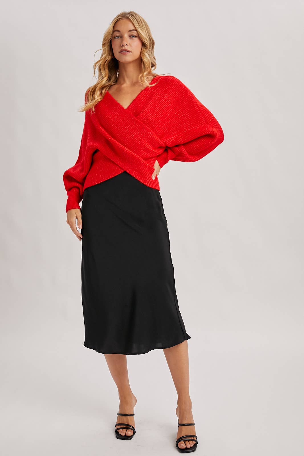 Crossover Knit Sweater