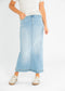 Bria Light Wash Denim Maxi Skirt