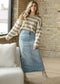 Bria Light Wash Denim Maxi Skirt
