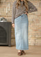 Bria Light Wash Denim Maxi Skirt