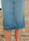 Bryn Light Wash Denim Midi Skirt