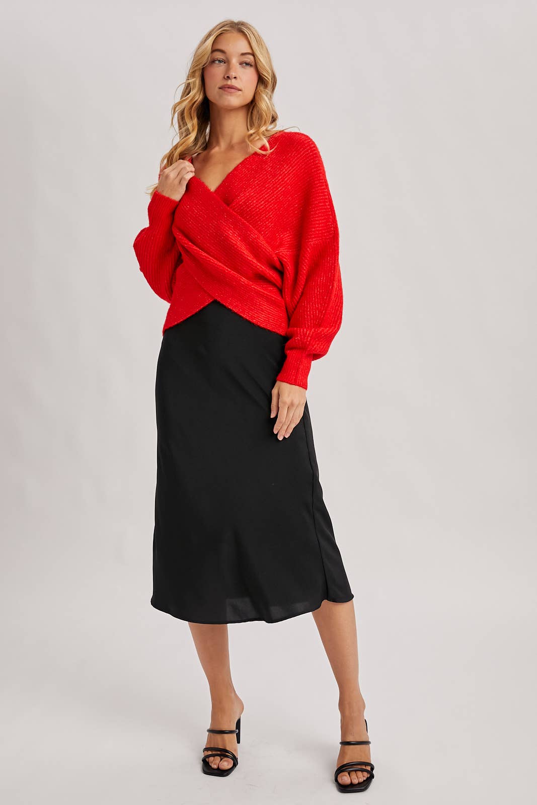 Crossover Knit Sweater