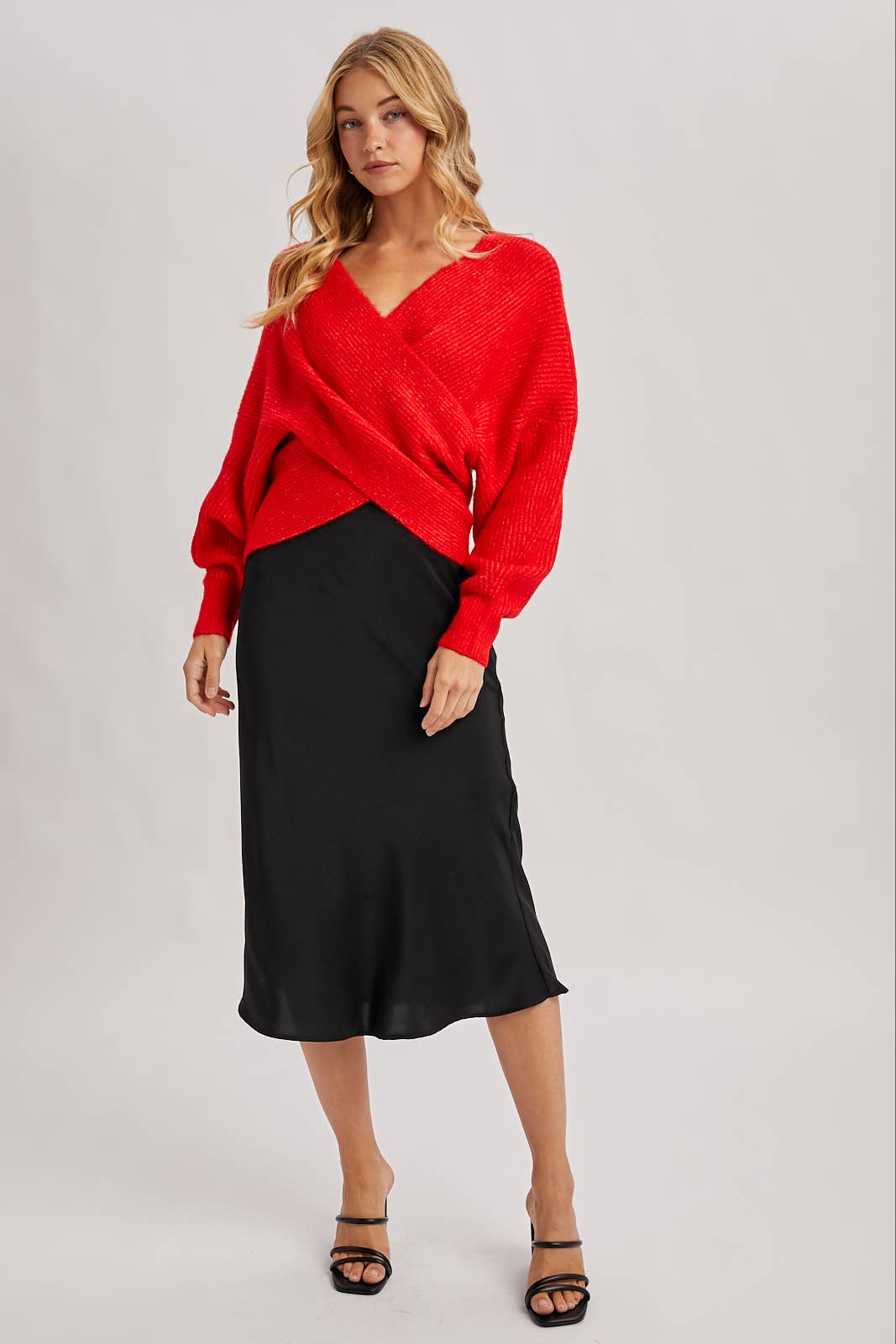 Crossover Knit Sweater