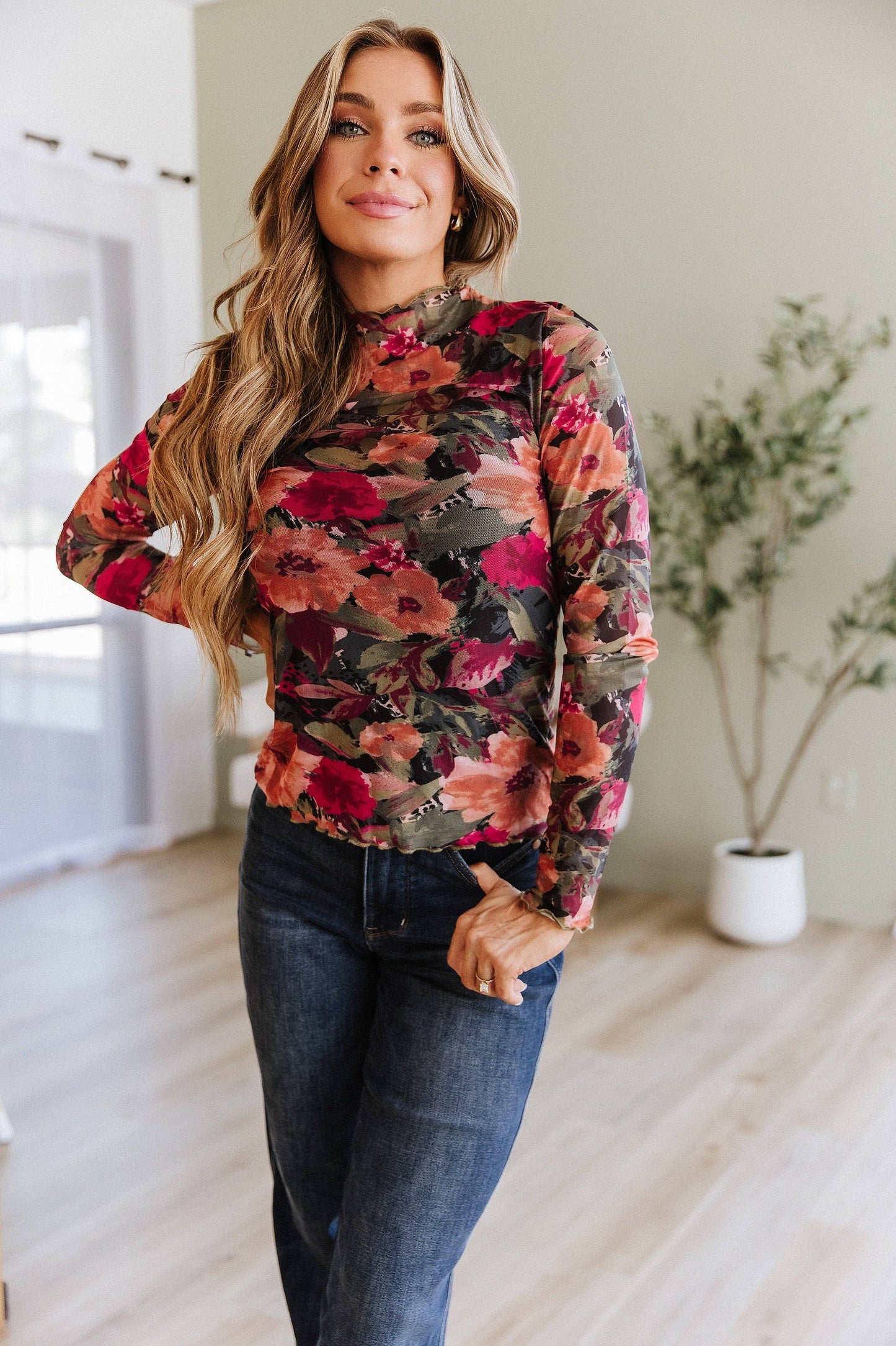 Isolde Floral Mesh Top