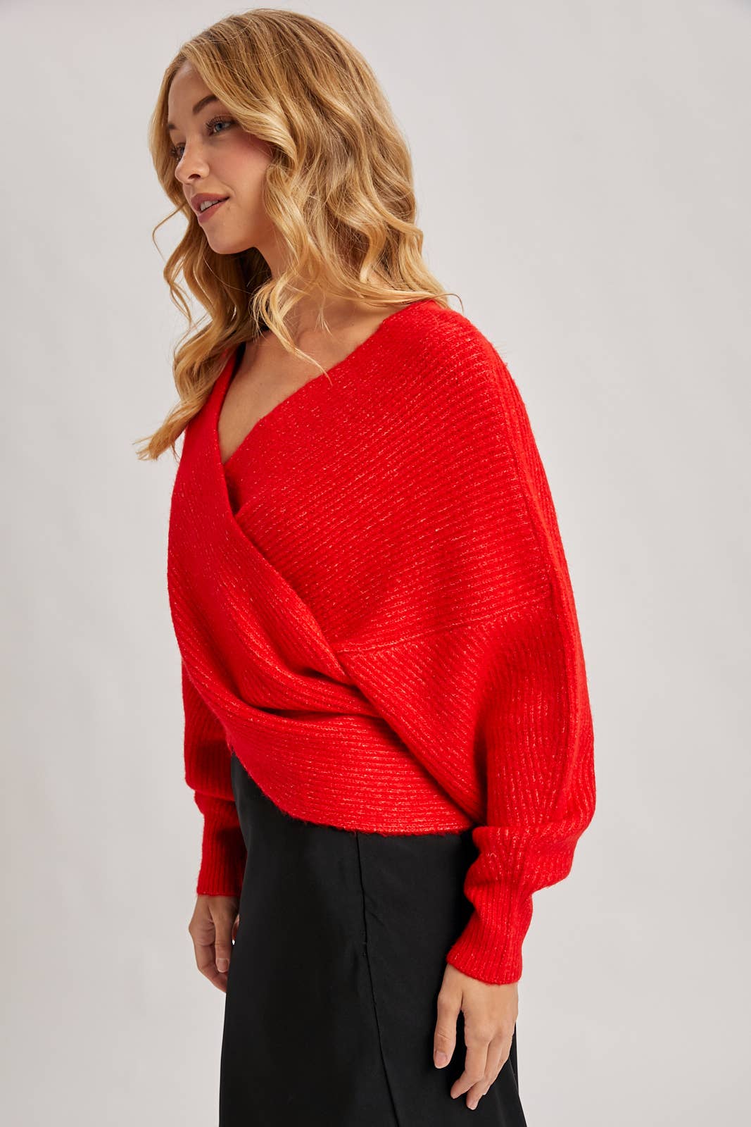 Crossover Knit Sweater