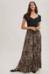 Paisley Wide Ruffled Pants
