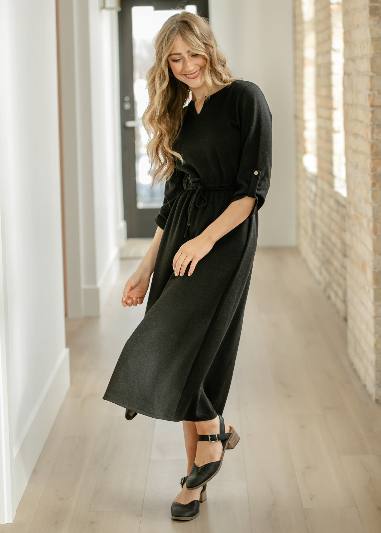 Monica Tie Waist Midi Dress - FINAL SALE